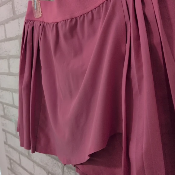 Altar'd State As Revival Activewear Pink Pleated Tennis Mini Skirt Skort - Picture 2 of 7